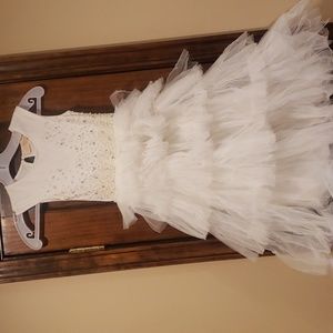 TTDM tutu du monde tulle ruffle white pearl long dress 4 5